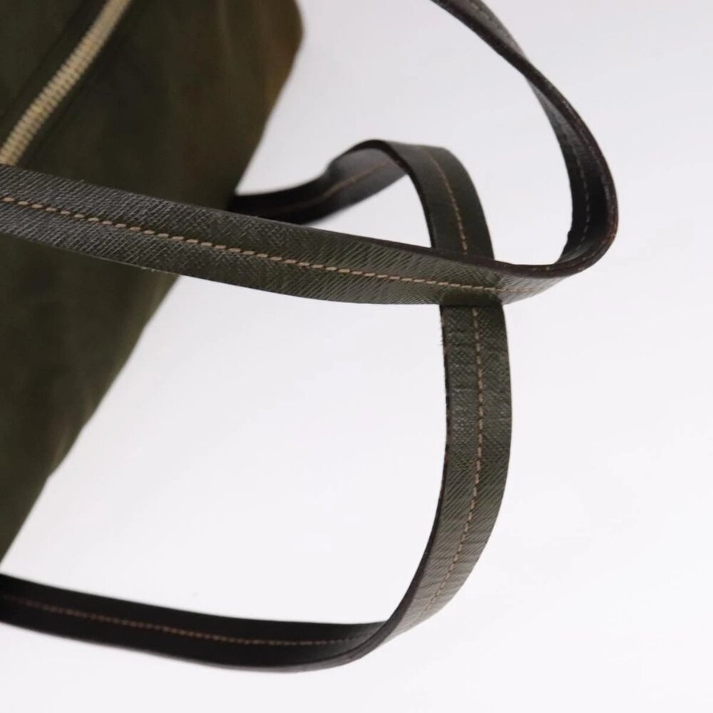 PRADA Boston Bag Nylon Khaki Gold Auth bs21678 - Picture 7 of 16